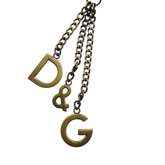 Dolce & Gabbana Large Leather Shoulder Bag with Logo Charms Distressed Brown - Picture 7 of 16